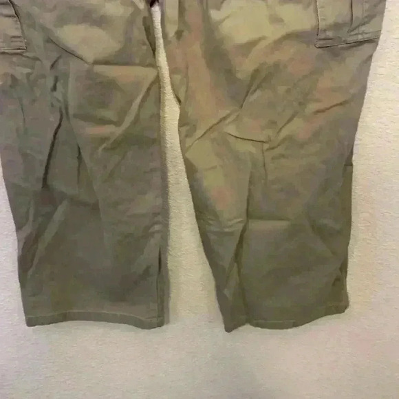 Wrangler men’s cargo jeans sz 36 blue collar work pants pockets outdoor *flaw - Picture 11 of 12